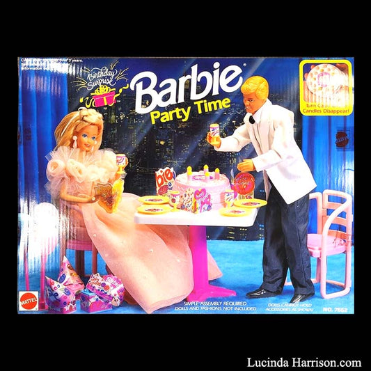 1992 Vintage Birthday Surprise Barbie Party time PLAY SET #7552